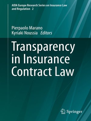 cover image of Transparency in Insurance Contract Law